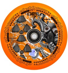 Chubby Lab Pro Scooter Radioactive Orange Wheel