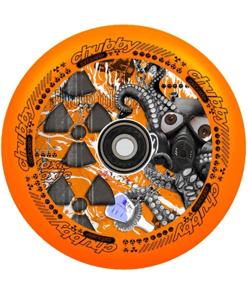 Chubby Lab Pro Scooter Radioactive Orange Wheel