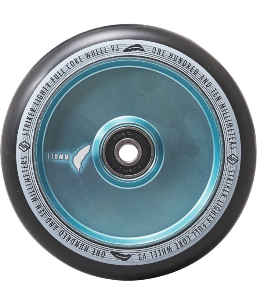Striker Lighty Full Core V3 Black Teal Pro Scooter Wheel