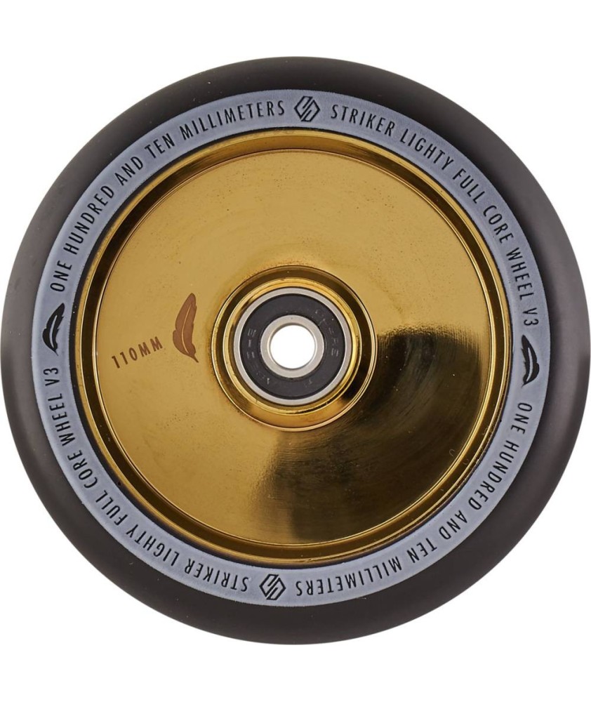 Striker Lighty Full Core V3 Gold Chrome Pro Scooter Wheel